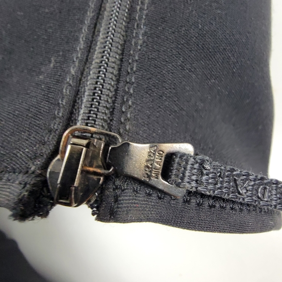 Prada Tessuto Nylon Sock Wedge Boots EU 40 US 10 Black Logo Spell Out - Picture 7 of 13